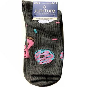 Mens Fun Donut Crew Socks